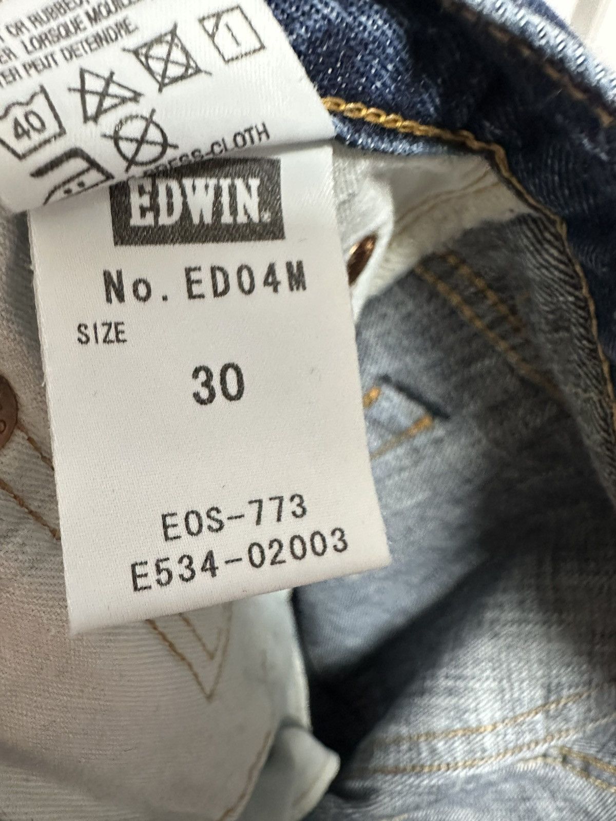 Edwin EDWIN Made in Japan Vintage StreetWear Rare Y2K Denim Jeans Size US 30 / EU 46 - 10 Thumbnail