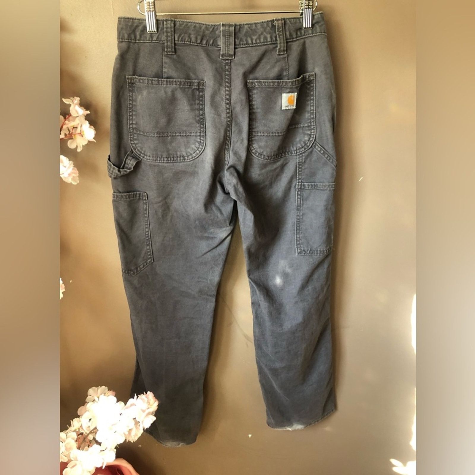 Carhartt Carhartt cargo pants loose distressed loops and pockets. Size 23" - 4 Thumbnail
