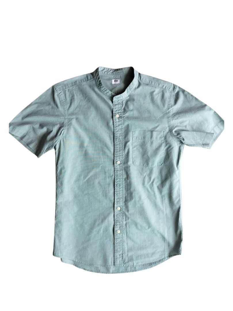 Uniqlo Uniqlo sage green Shirt Band Collar : Size M Size US M / EU 48-50 / 2 - 1 Thumbnail