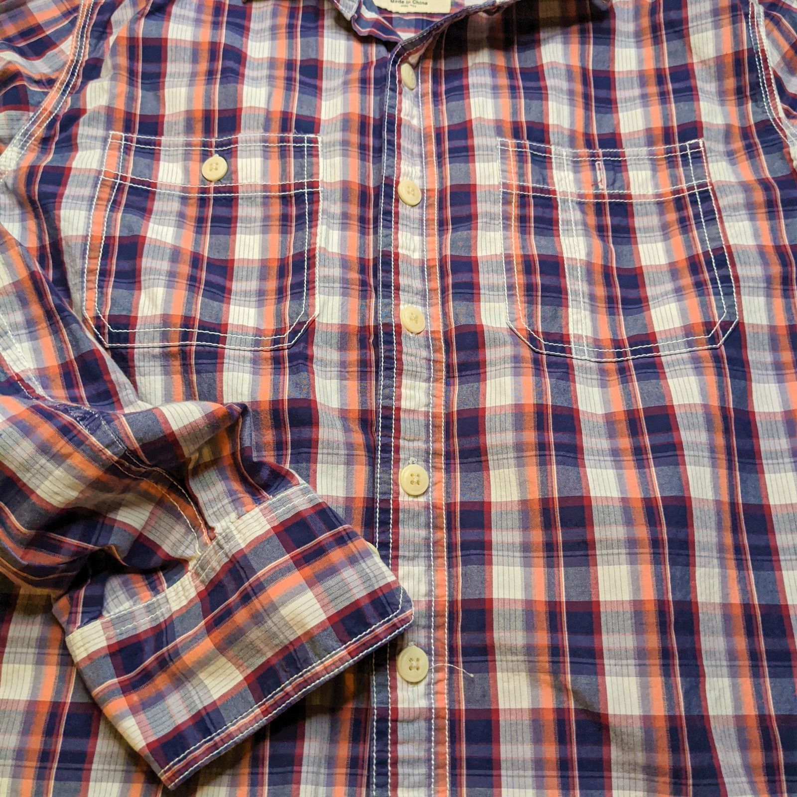 Levi's Levi's Red Plaid Flannel Shirt Mens Medium M Western Button Size US M / EU 48-50 / 2 - 3 Thumbnail