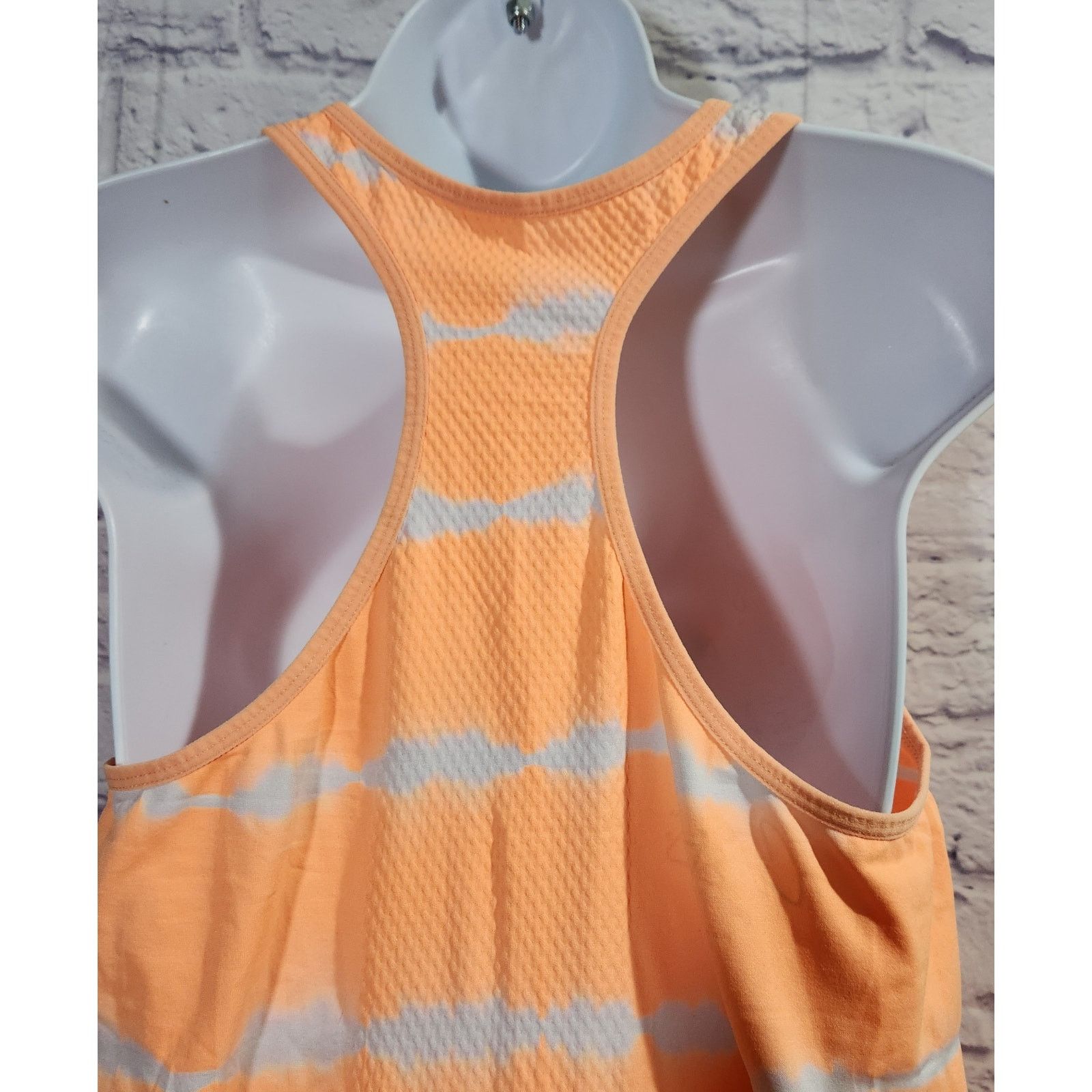 Other City Streets Orange White Striped Racerback Workout Top XL Size XL / US 12-14 / IT 48-50 - 4 Thumbnail
