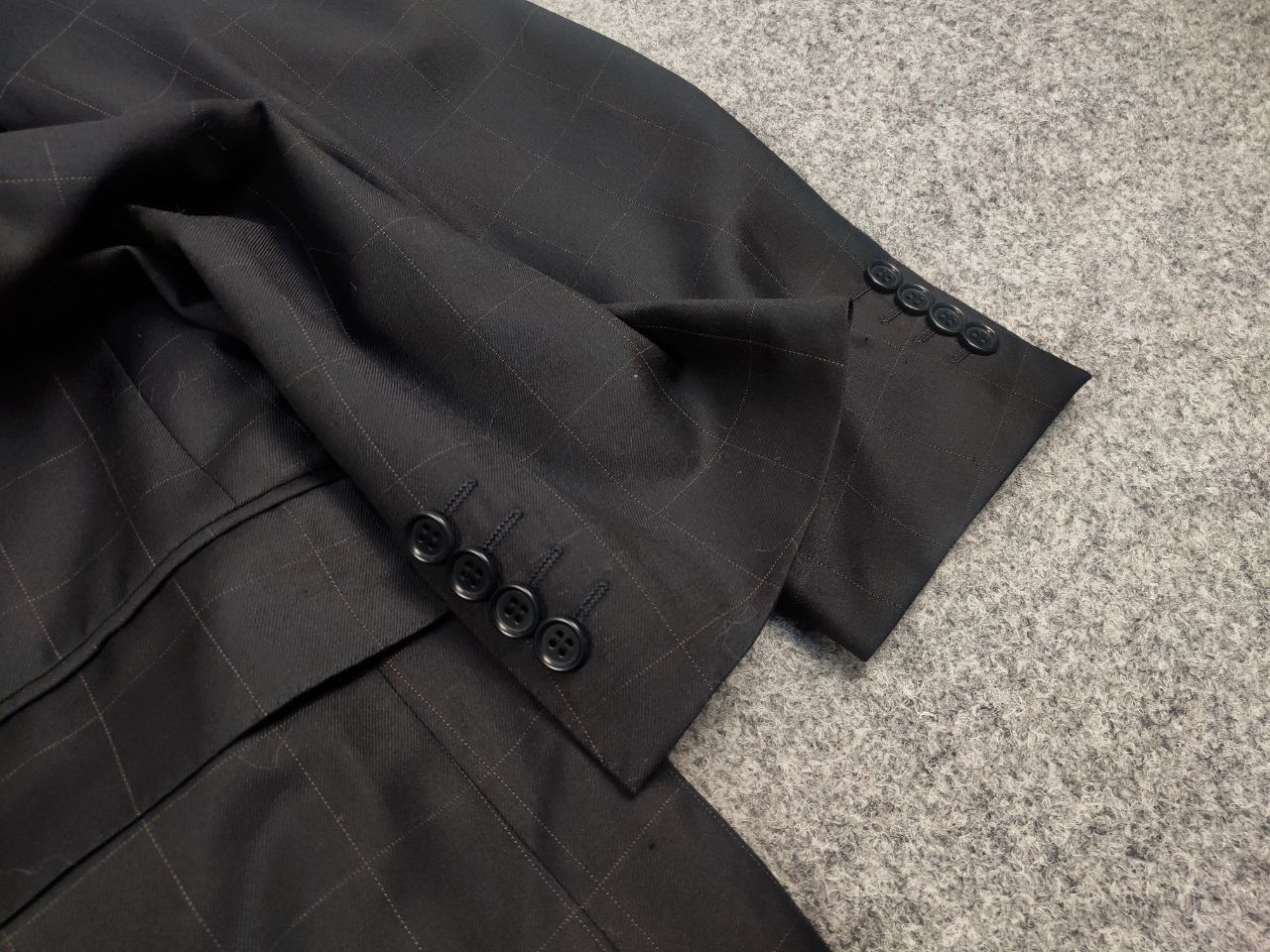 Canali Canali Classic Design Pure Wool Dark plaid super 120's Suit Size 52R - 11 Thumbnail