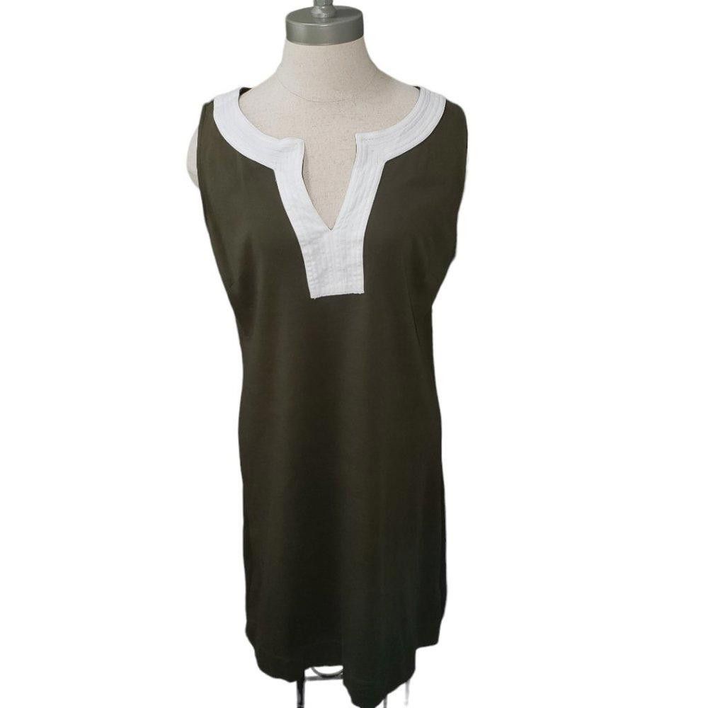 Designer CT366 New York & Company Army Green Midi sleeveless Dress M Size M / US 6-8 / IT 42-44 - 1 Thumbnail