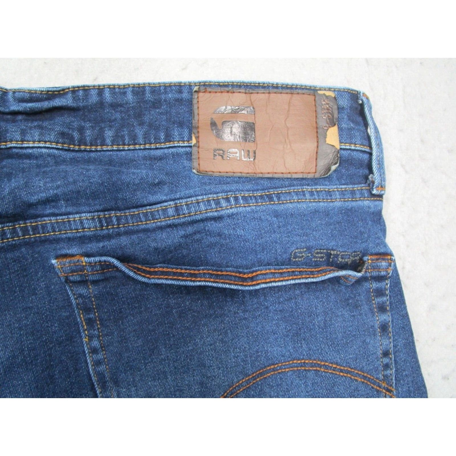 G-Star G-Star RAW 3301 Jeans Mens 38x32 Straight Denim Button Fly 5-Pocket Blue City Hipster Motorcycle Mens Size US 38 / EU 54 - 7 Thumbnail