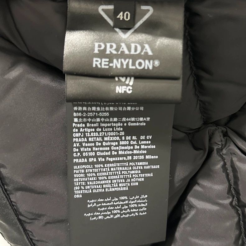Prada Prada Diamond recycled nylon logo down jacket 2504-Nextarro Size US XXS / EU 40 - 5 Thumbnail