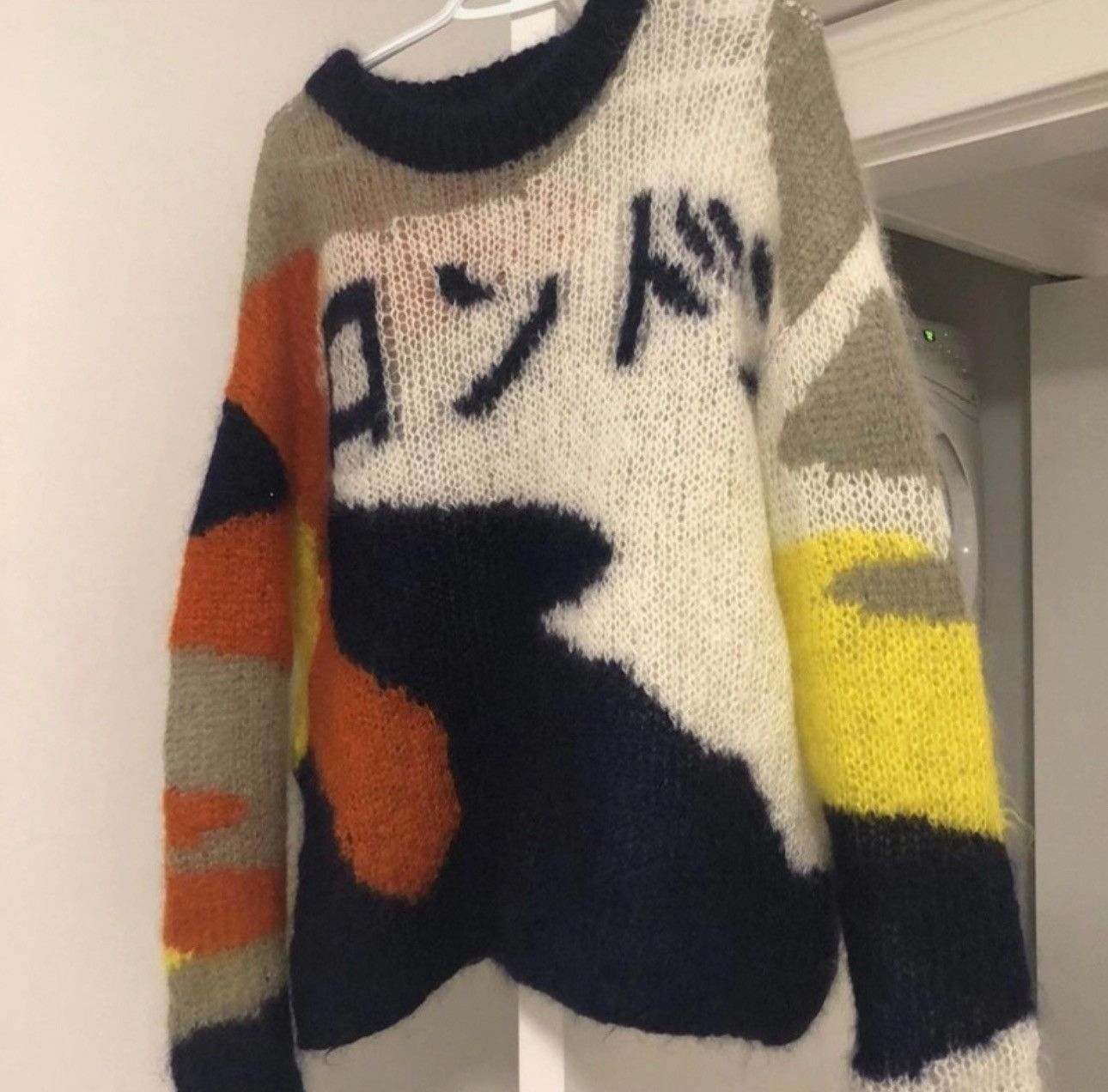 Alexander McQueen CABLE KNIT SKULL SWEATER WITH FUR COLLAR