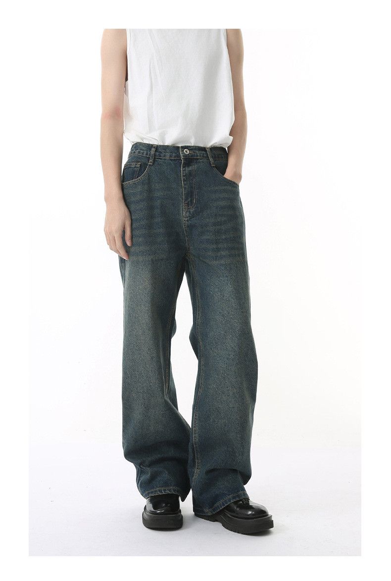 Japanese Brand Japanese retro straight leg distressed Vibe washed jeans Size US 32 / EU 48 - 2 Thumbnail