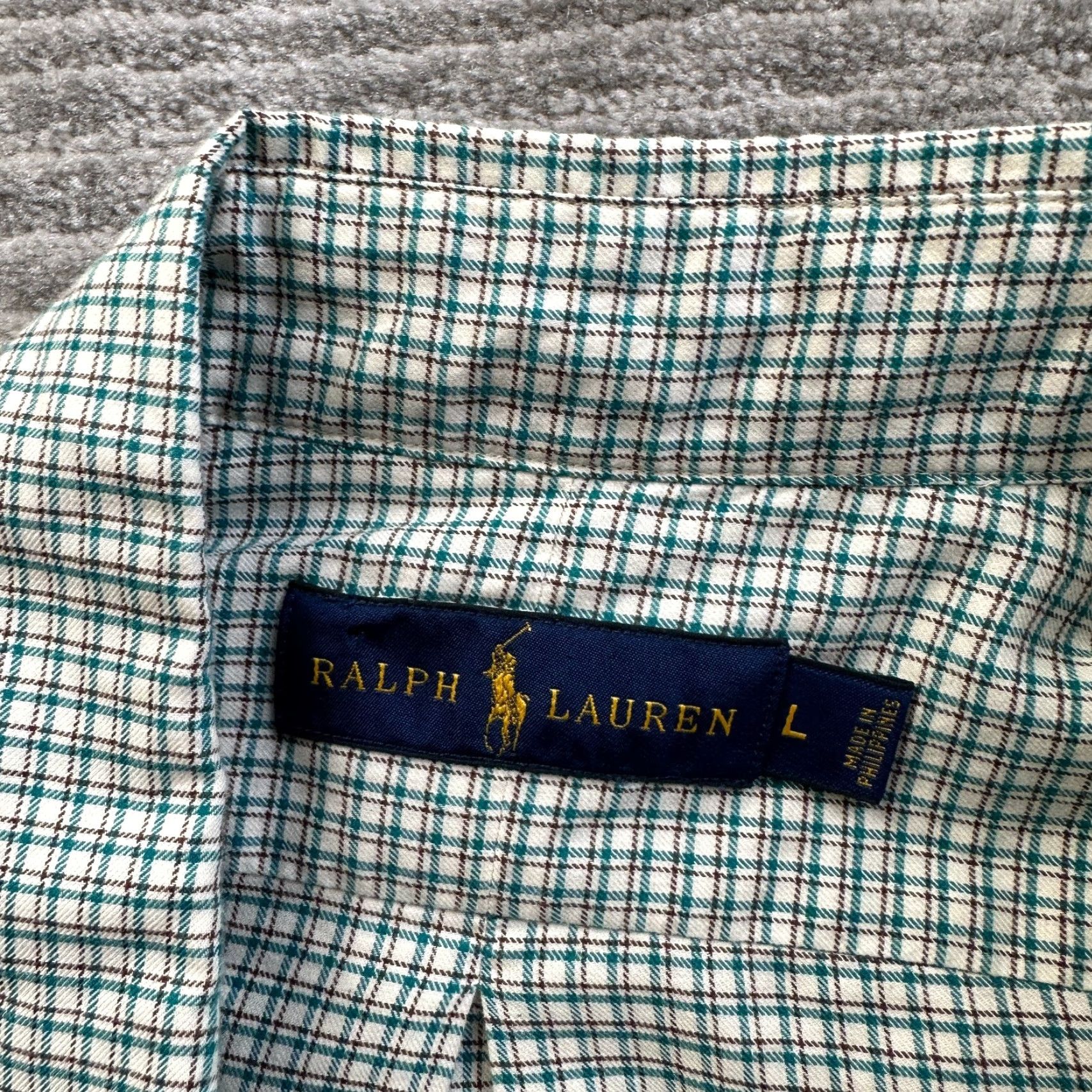 Ralph Lauren Ralph Lauren Shirt Mens Large Green Plaid Button-Up Polo Pony Logo Embroidered Button-Down Collar Size US L / EU 52-54 / 3 - 7 Thumbnail