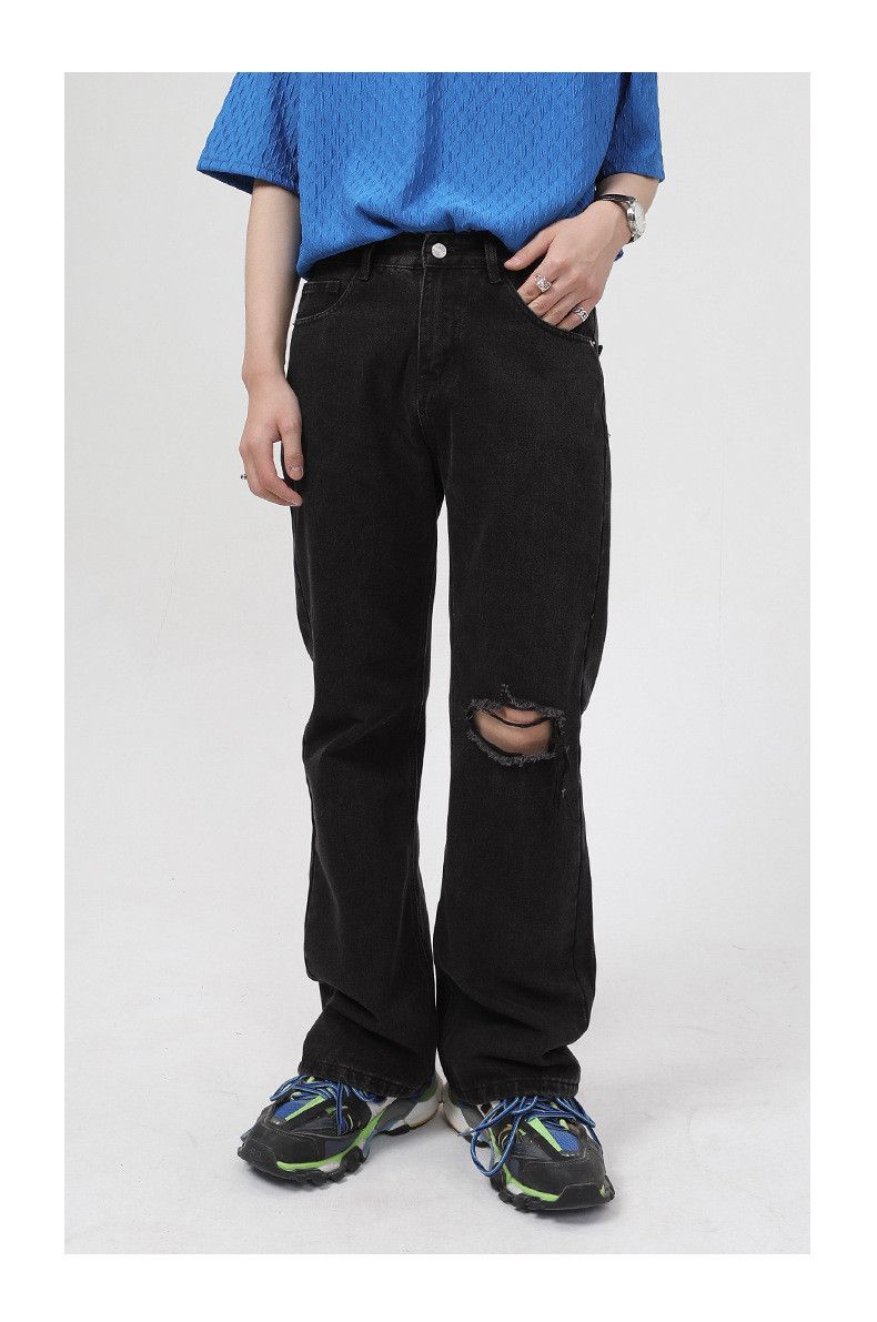 Japanese Brand × Jean Japanese retro loose ripped flared jeans for men Size US 32 / EU 48 - 1 Thumbnail