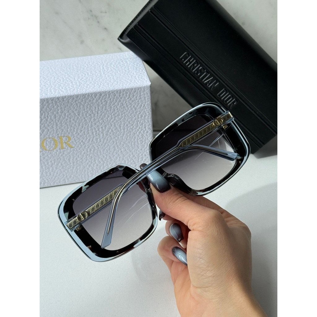 Dior NEW Dior DiorHighlight S3F Sunglasses in Havana Blue $490 Size ONE SIZE - 8 Thumbnail