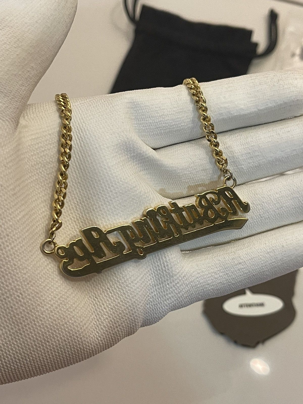 Bape Bape Logo Necklace (Gold Plated) ‼️RARE‼️ Size ONE SIZE - 3 Thumbnail