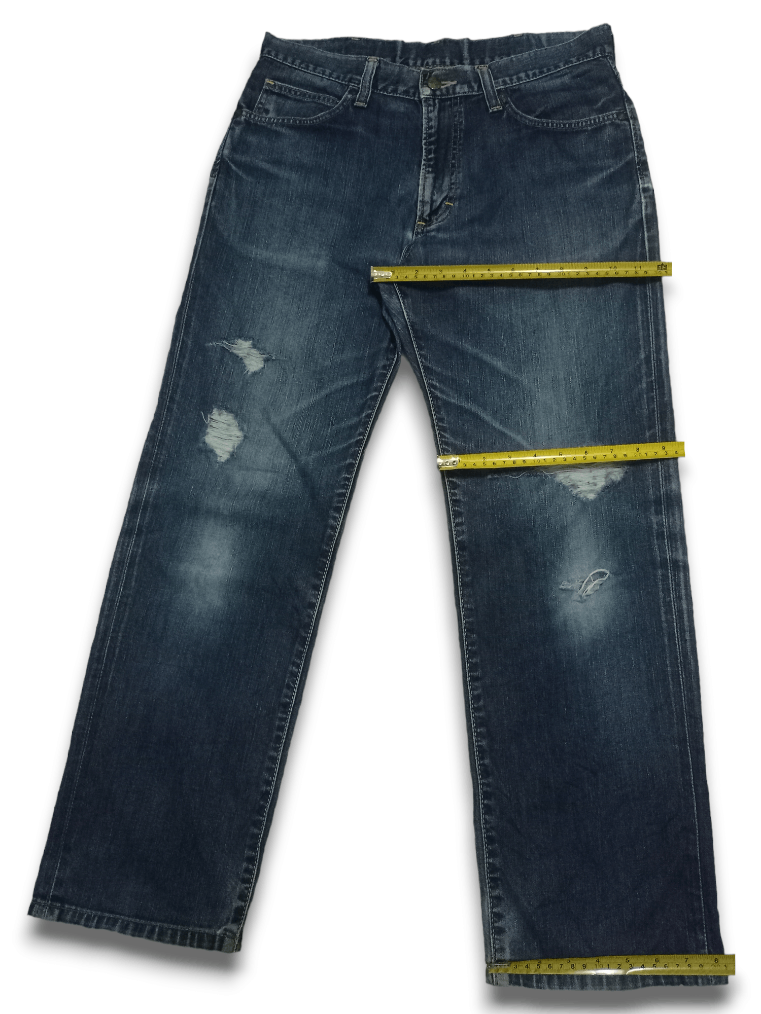 Wrangler Vintage Wrangler Blue Wash Distressed Baggy Jeans 32x28 Size US 32 / EU 48 - 10 Thumbnail