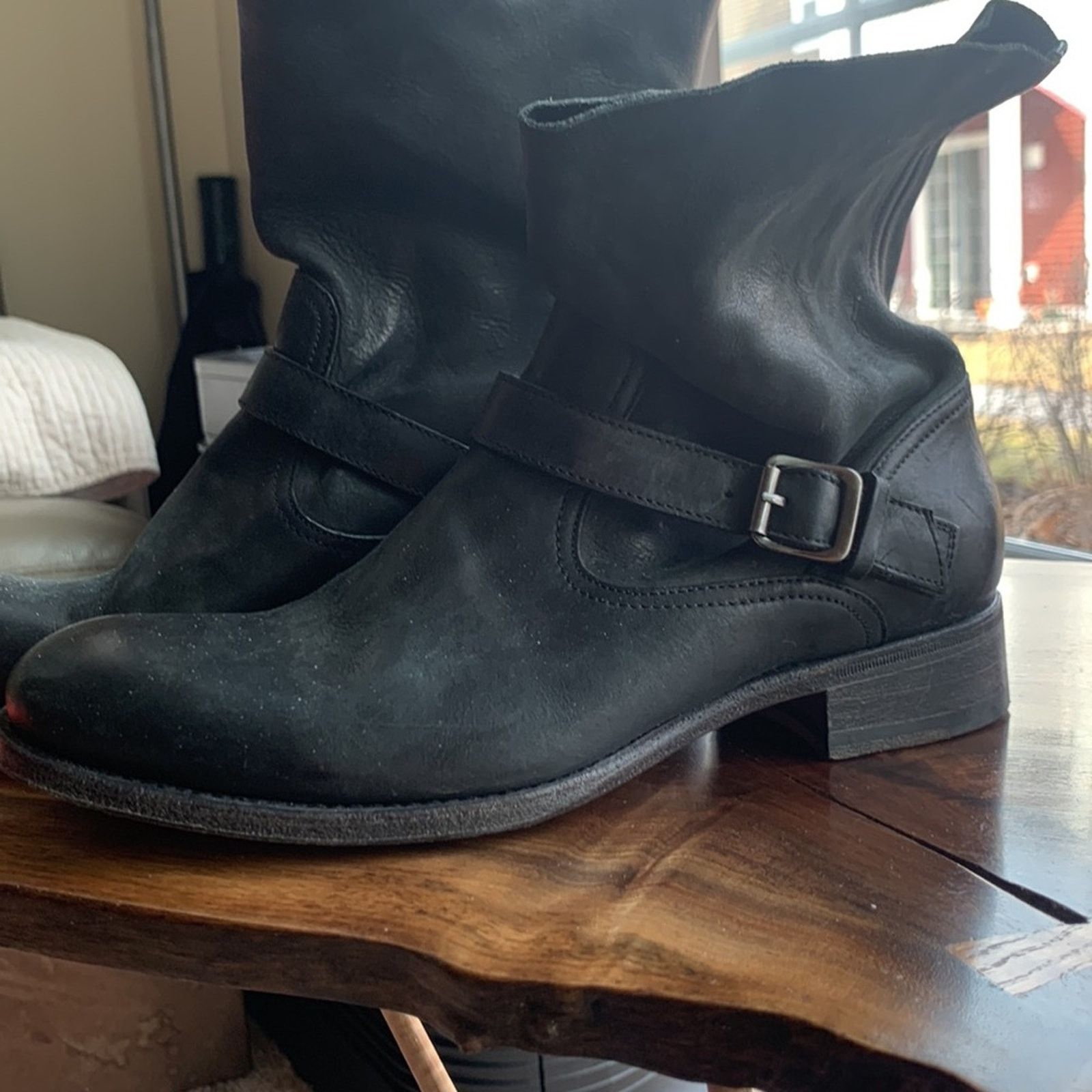 n.d.c. made by hand n.d.c. handmade black ankle booties,Italian leather Size US 8 / IT 38 - 3 Thumbnail
