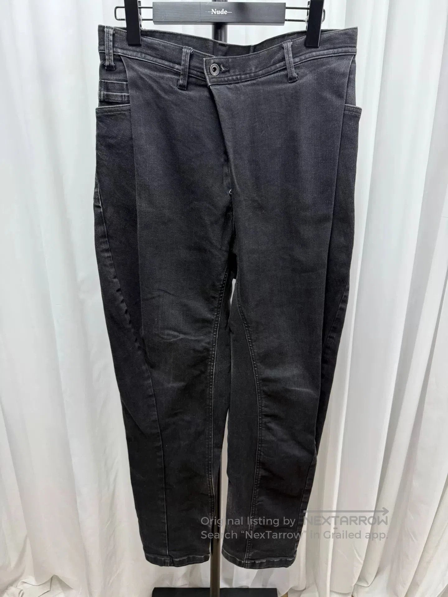Comme des Garcons Homme Plus stylish foldable washed denim pants. Size US 30 / EU 46 - 1 Thumbnail