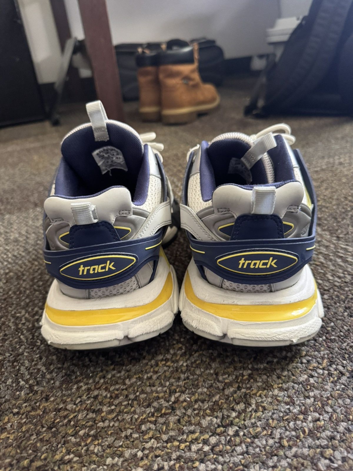 Balenciaga Balenciaga Track Sneaker 'White Dark Blue Yellow' Size US 10 / EU 43 - 5 Thumbnail