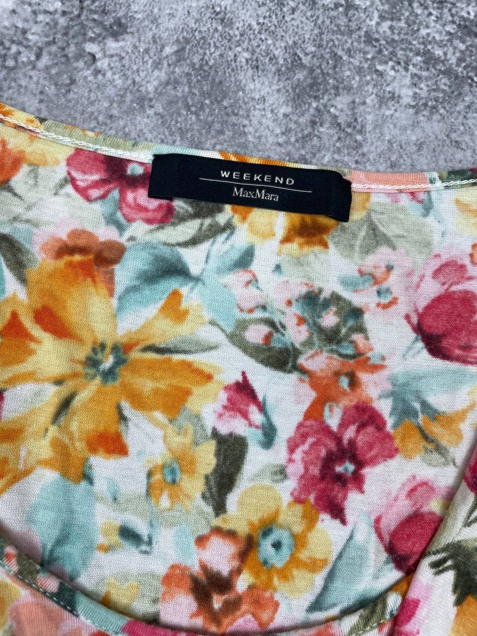 Max Mara MaxMara Weekend Women Floral Dress Multicolor Short Sleeve Size M / US 6-8 / IT 42-44 - 3 Thumbnail