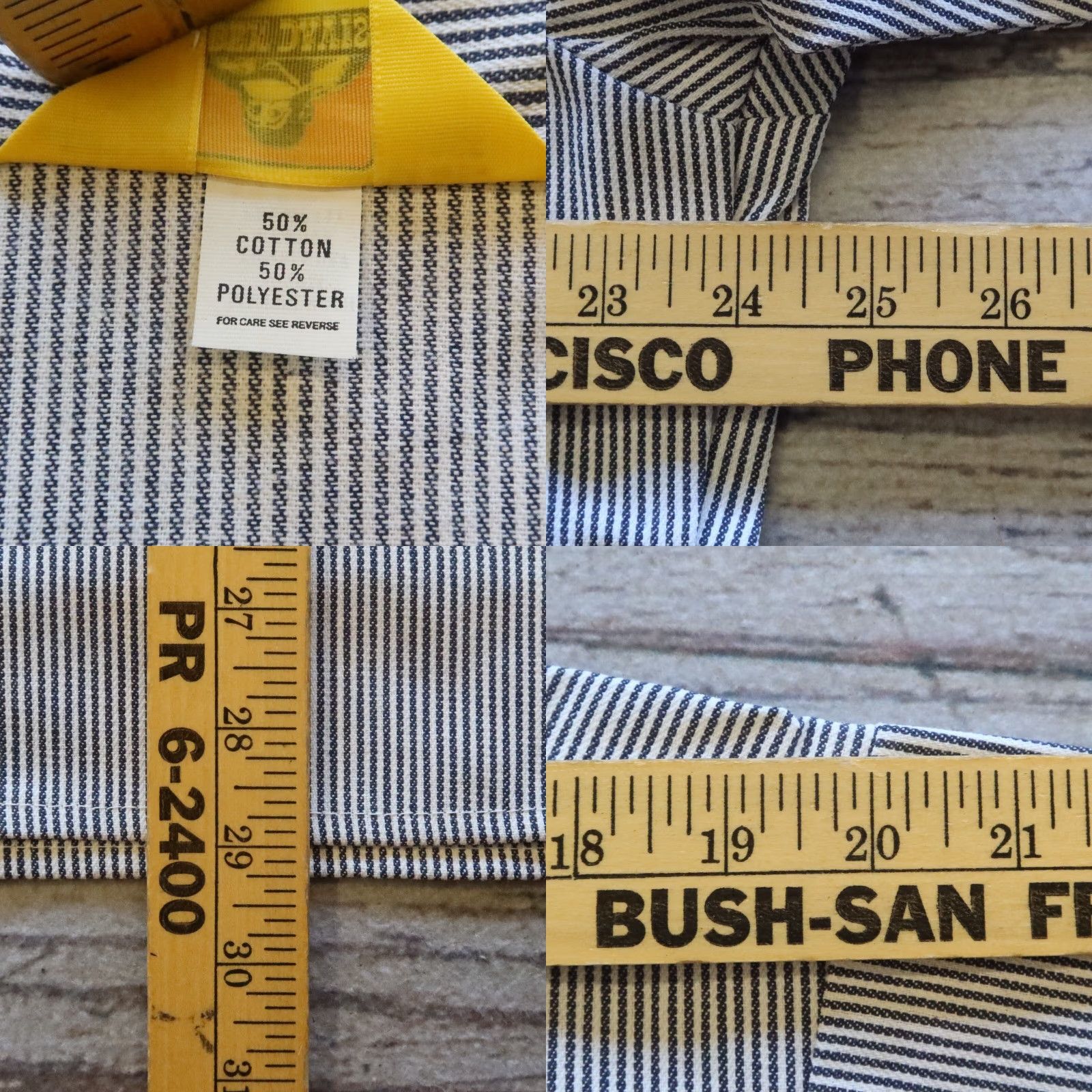 Ben Davis VINTAGE Ben Davis Work Shirt Union Made in USA Yellow Tag L Blue Ben Davis Shirt Mens 80s style? Size US L / EU 52-54 / 3 - 8 Thumbnail