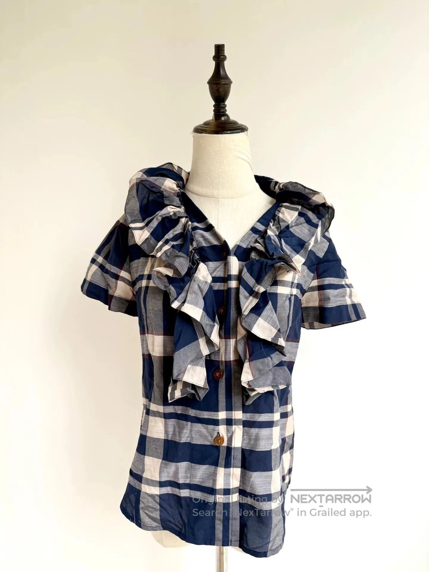 Vivienne Westwood vivienne westwood blue plaid frill shirt. Size M / US 6-8 / IT 42-44 - 3 Thumbnail