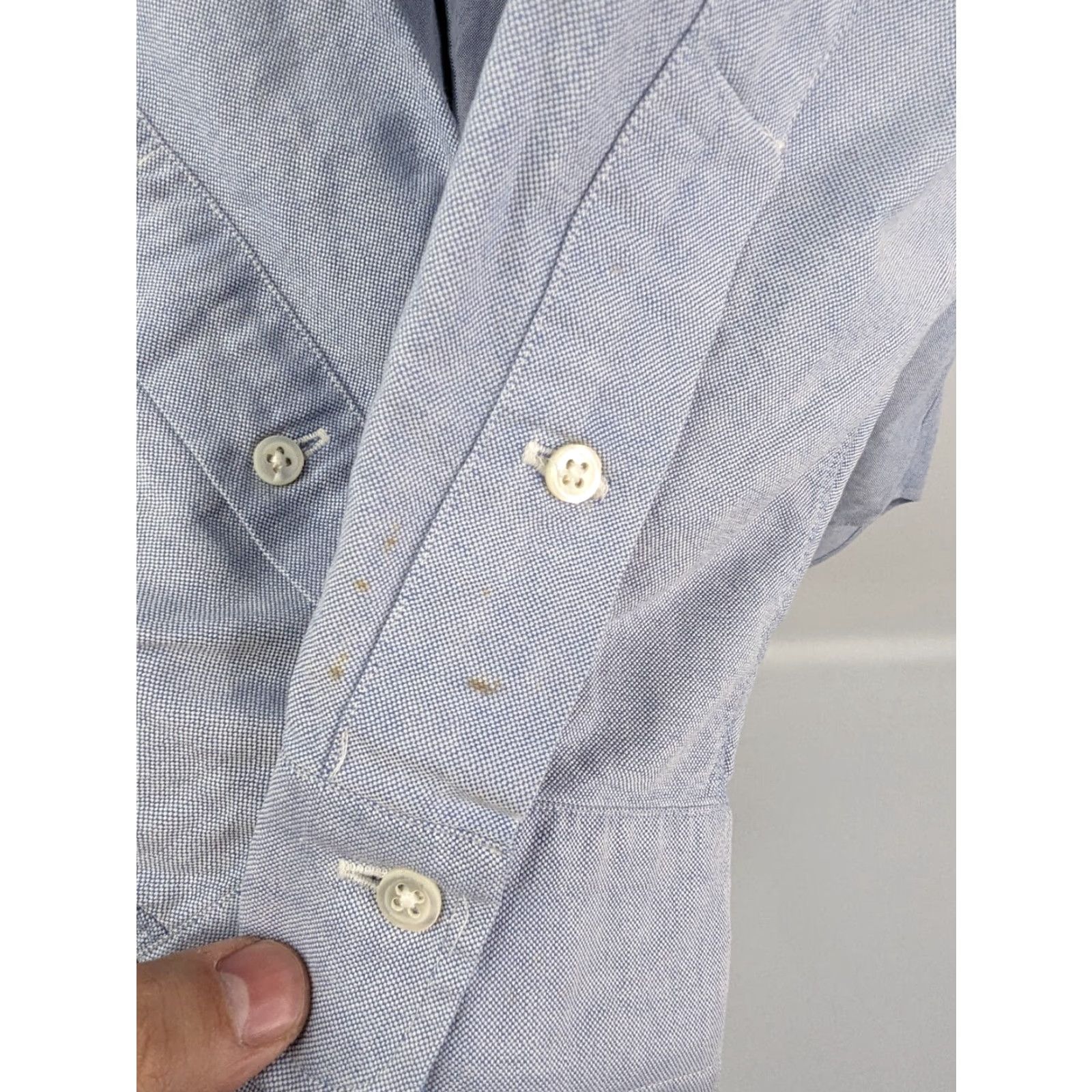 Ralph Lauren Ralph Lauren Shirt Men's 17-35 Button-Down Light Blue Chambray Long Sleeve Button-Up Collared cotton Classic Preppy Logo Embroidered Size US XL / EU 56 / 4 - 5 Thumbnail