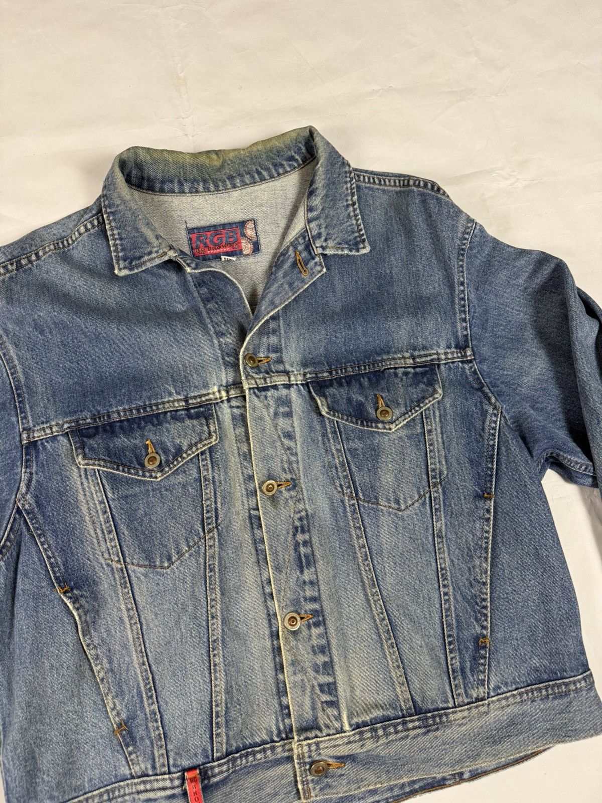 Vintage Vintage RGB RG Browns Denim Jacket Size US L / EU 52-54 / 3 - 2 Thumbnail