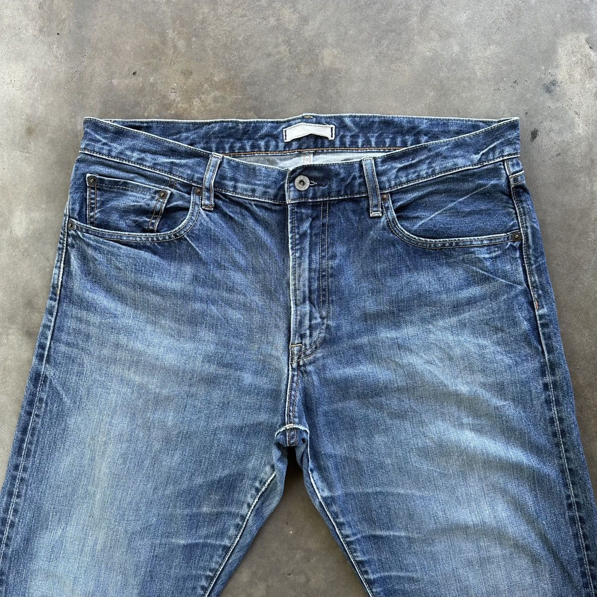 Japanese Brand Vintage Japanese Distressed Faded Denim Jean Pant W37 Size US 37 - 3 Thumbnail