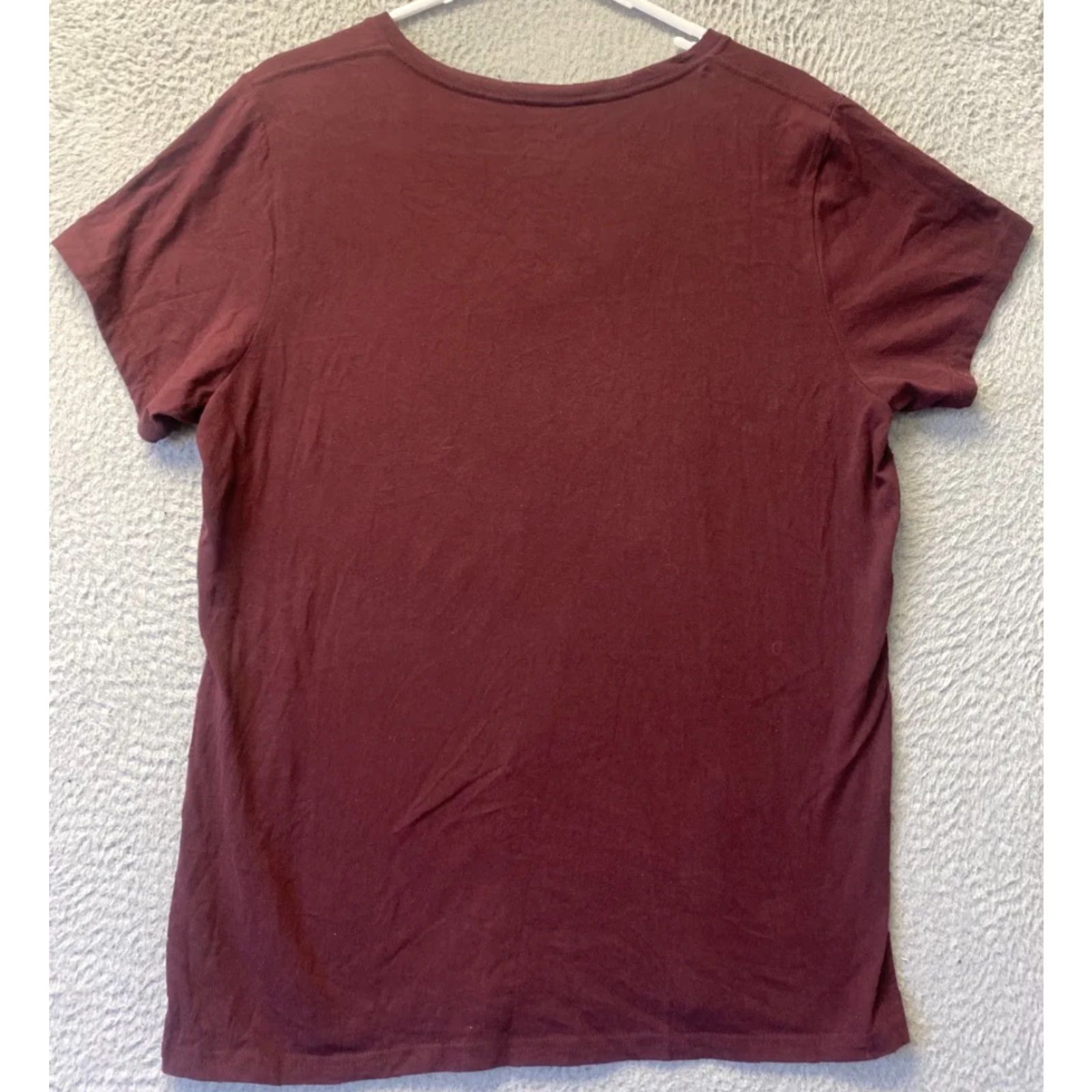 Vintage VINTAGE Women Burgundy V-Neck T-Shirt Platform Size XL / 105-28 Gears Shirt Womens Size XL / US 12-14 / IT 48-50 - 7 Thumbnail