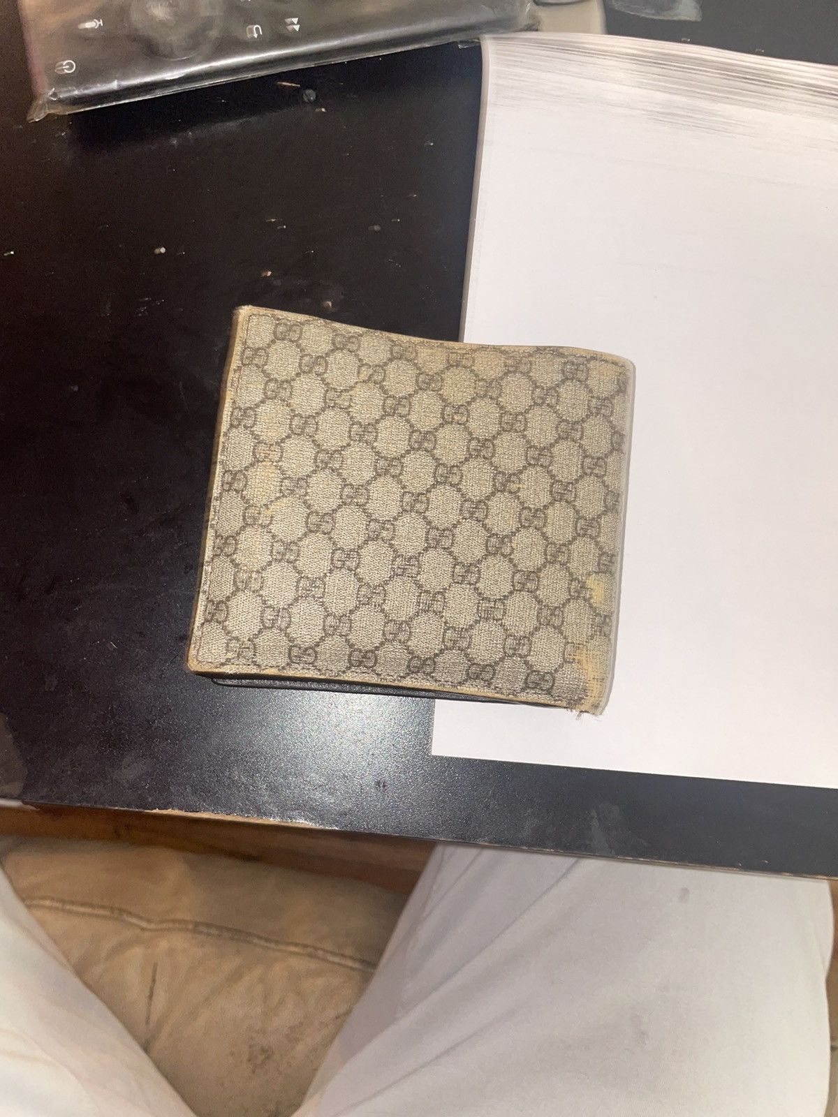 Gucci Gucci Wallet. Double G brown Canvas & Leather wallet Size ONE SIZE - 5 Thumbnail