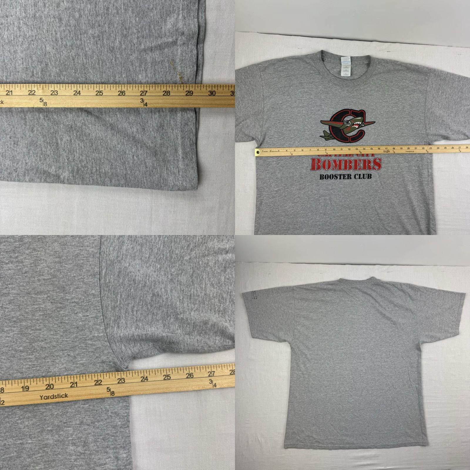 Gildan VINTAGE Capital City Bombers T-Shirt Men XL Gray 90s Y2K Baseball Sports Size US XL / EU 56 / 4 - 8 Thumbnail