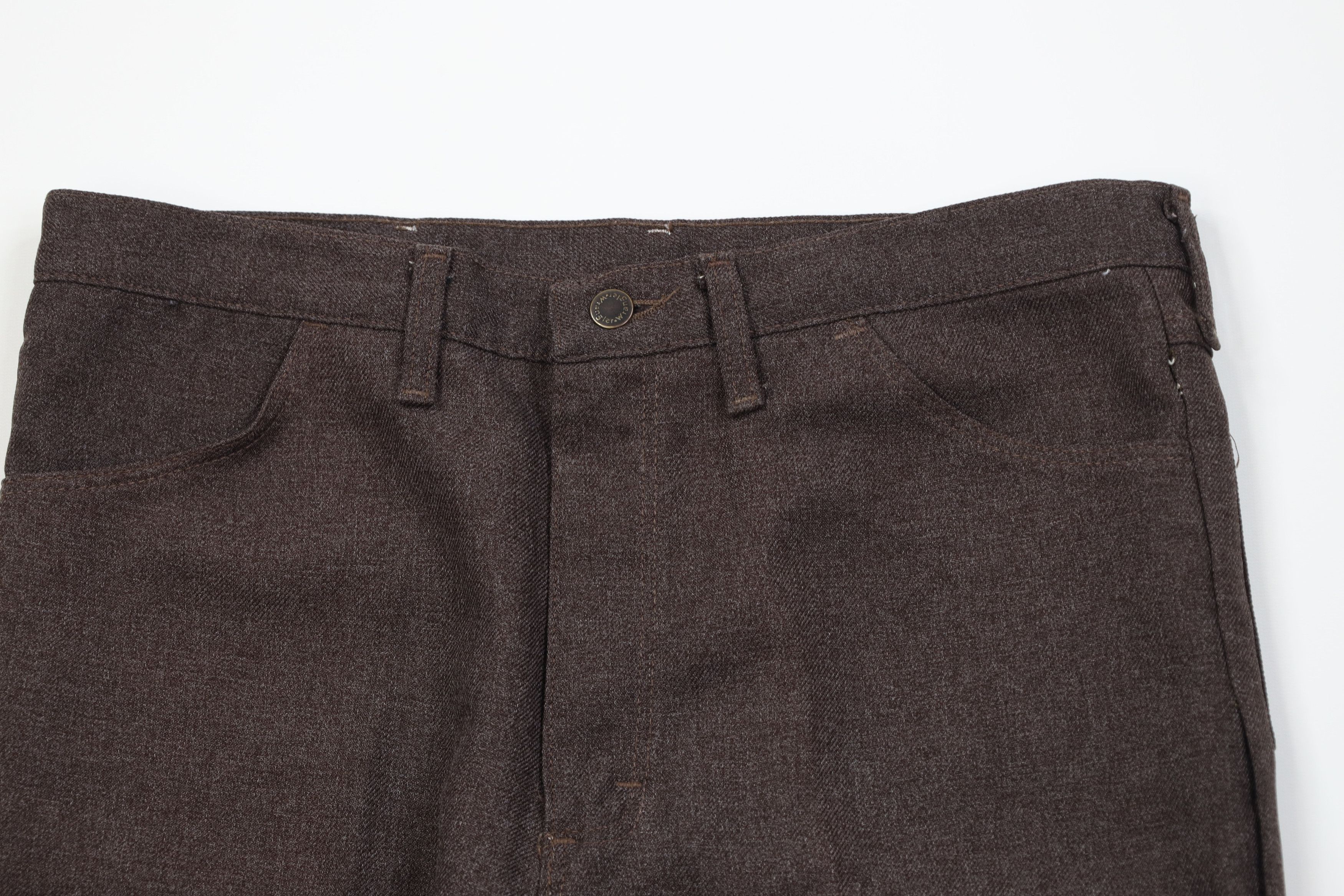 Wrangler Vintage 90s Wrangler Flare Wide Leg Chino Pants Brown USA Size US 36 / EU 52 - 2 Thumbnail