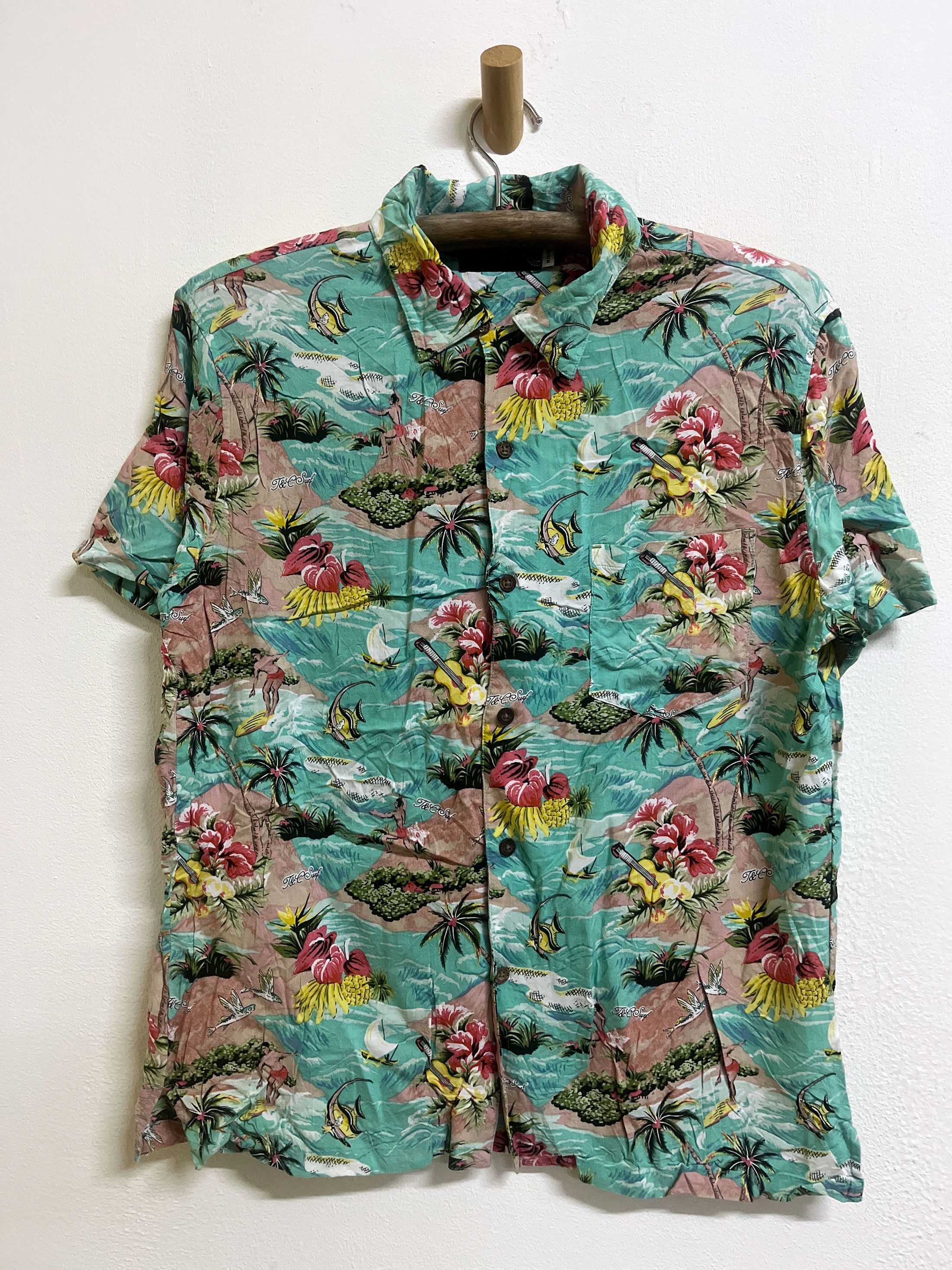 Individualized Shirts Vintage T&C Surf Hawaii Short Sleeve Surf Skateboarding SK8 Size US M / EU 48-50 / 2 - 1 Thumbnail
