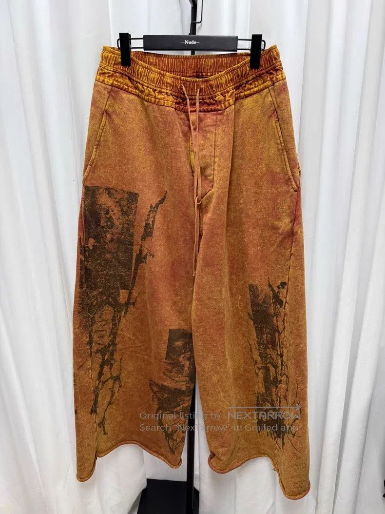 Julius Julius Heavy Washed Destroyed Flare Sweatpants Size US 27 - 1 Thumbnail