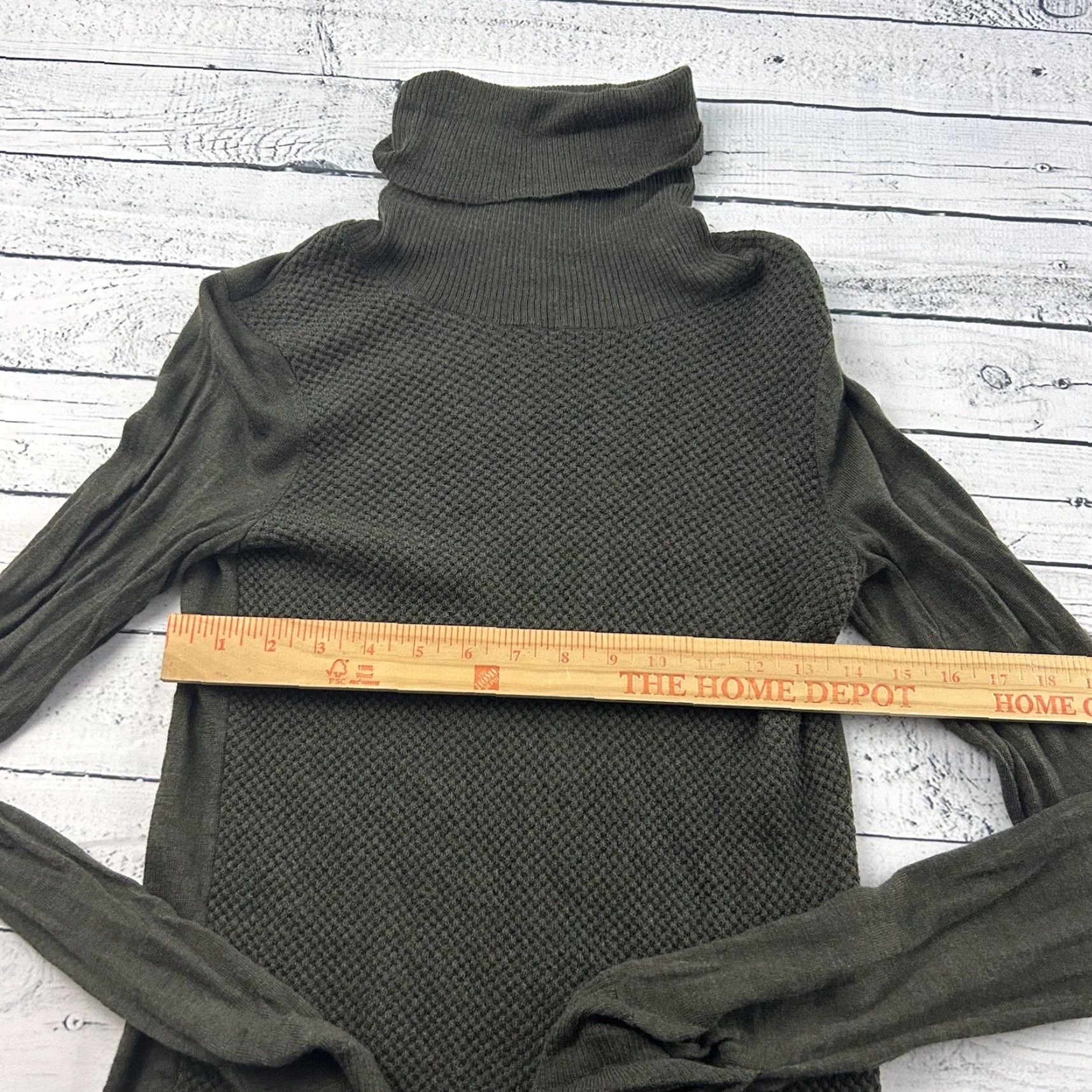 Vintage Adrienne Vittadini Sweater Shirt Women S Brown 100% Merino Wool Turtleneck Pullover Size S / US 4 / IT 40 - 3 Thumbnail