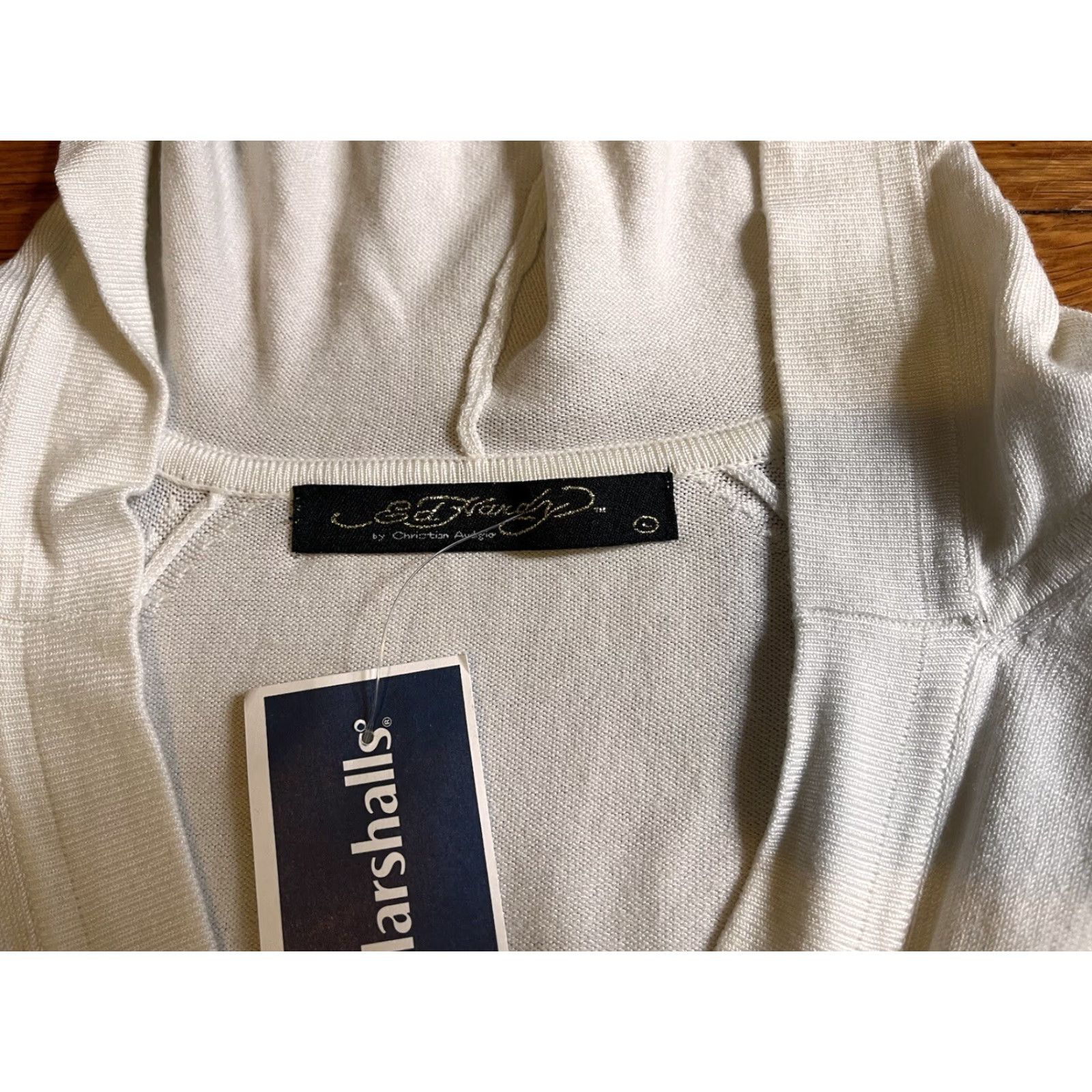 Ed Hardy VINTAGE Ed Hardy Hoodie Sweater Women’s Large White Sequin Y2K Size L / US 10 / IT 46 - 4 Thumbnail