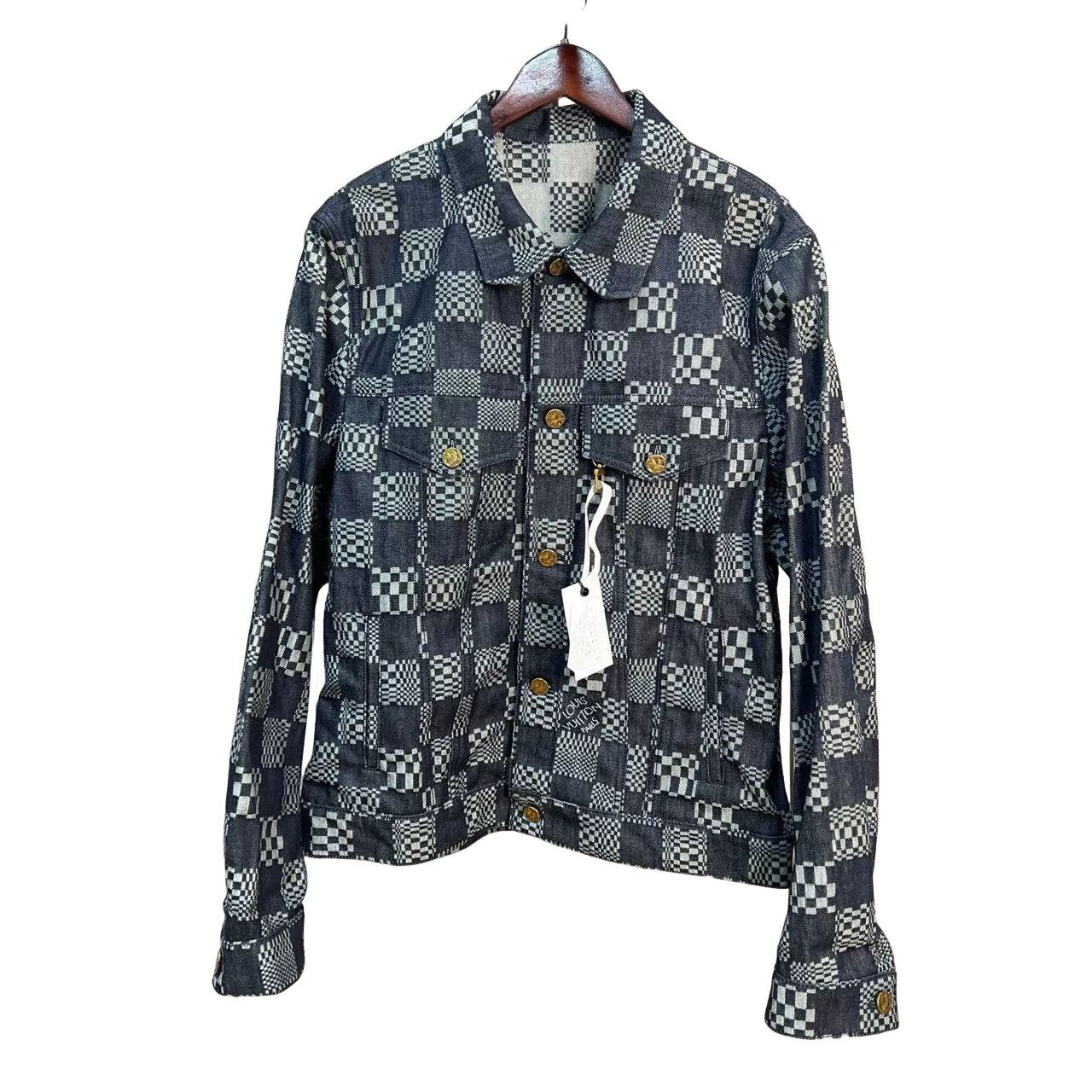 Louis Vuitton Louis Vuitton Damier Pattern Denim Jacket Size L Size US L / EU 52-54 / 3 - 1 Thumbnail