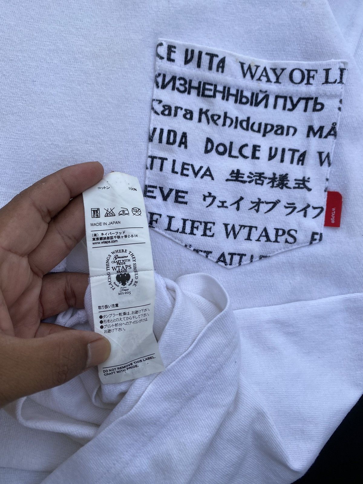 Wtaps Rare WTAPS “Way of Life” Multi language Translation Tee Size US M / EU 48-50 / 2 - 17 Thumbnail