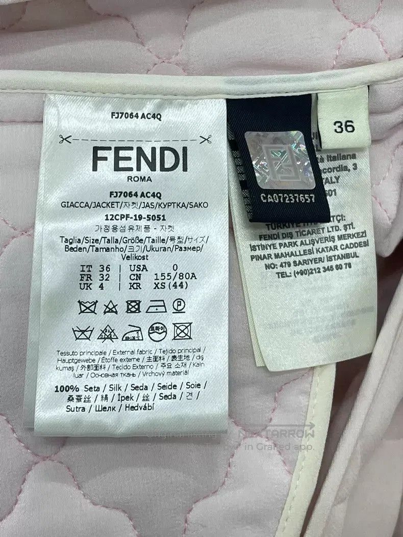 Fendi Fendi Pink Double-Breasted Cotton Jacket Size XXS / US 00 / IT 34 - 5 Thumbnail