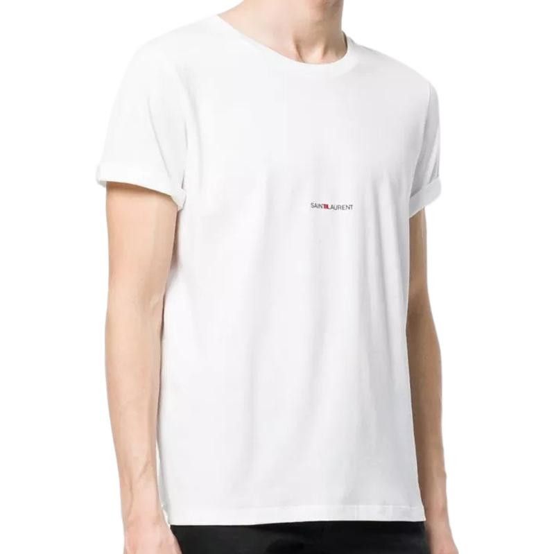 Saint Laurent Paris Saint Laurent logo-print T-shirt White Size L Size US L / EU 52-54 / 3 - 1 Thumbnail