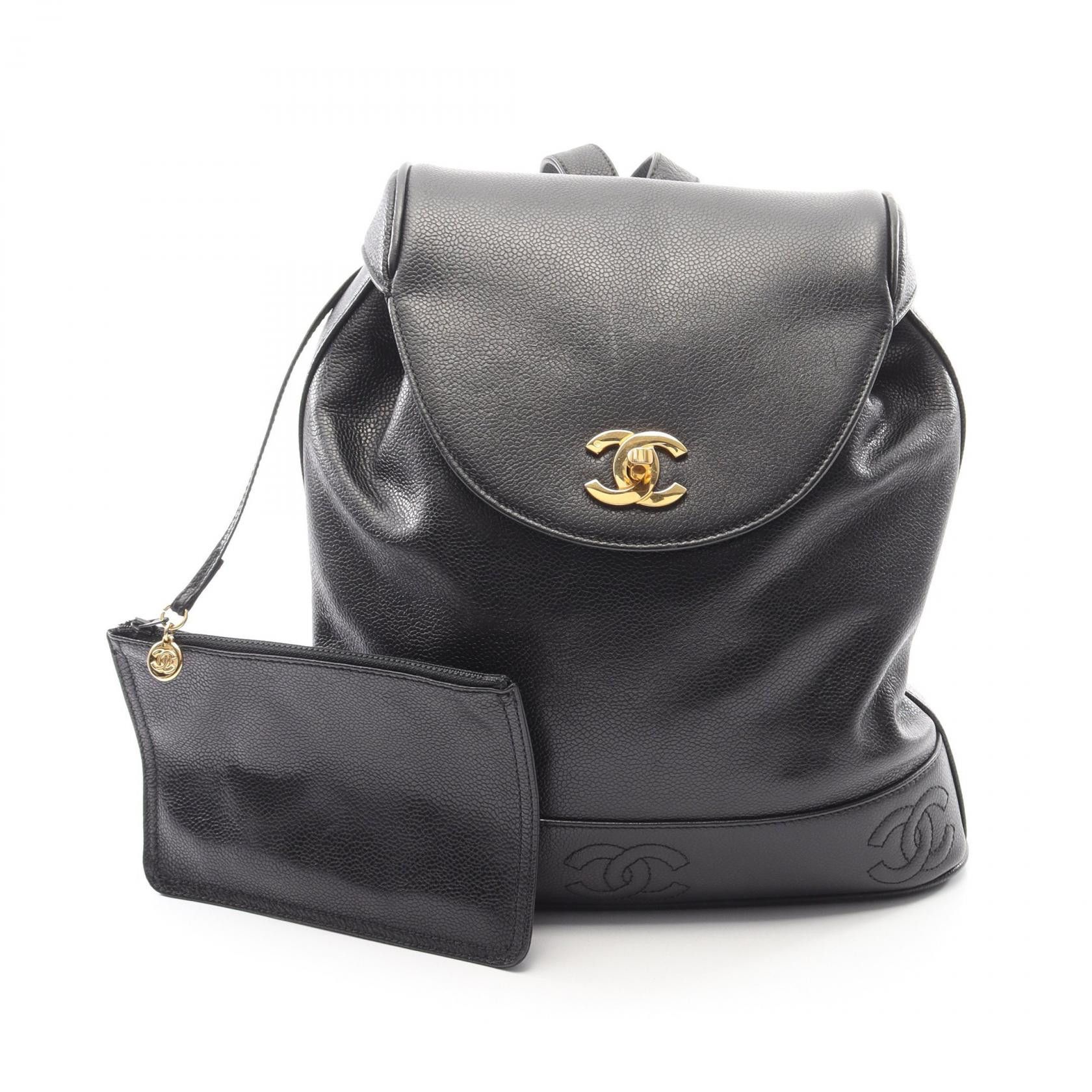 Chanel Chanel CHANEL Triple Coco Mark Grained Calf Backpack Leather Backpack DUTY FREE for USA Size ONE SIZE - 1 Thumbnail