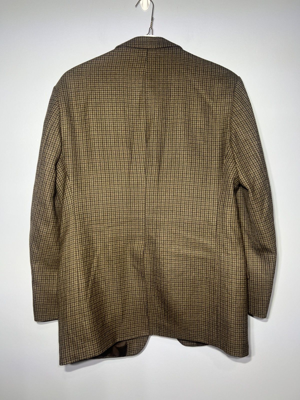 Stafford Stafford Essential Mens 40R Brown Houndstooth 3 Button Size 40R - 2 Thumbnail