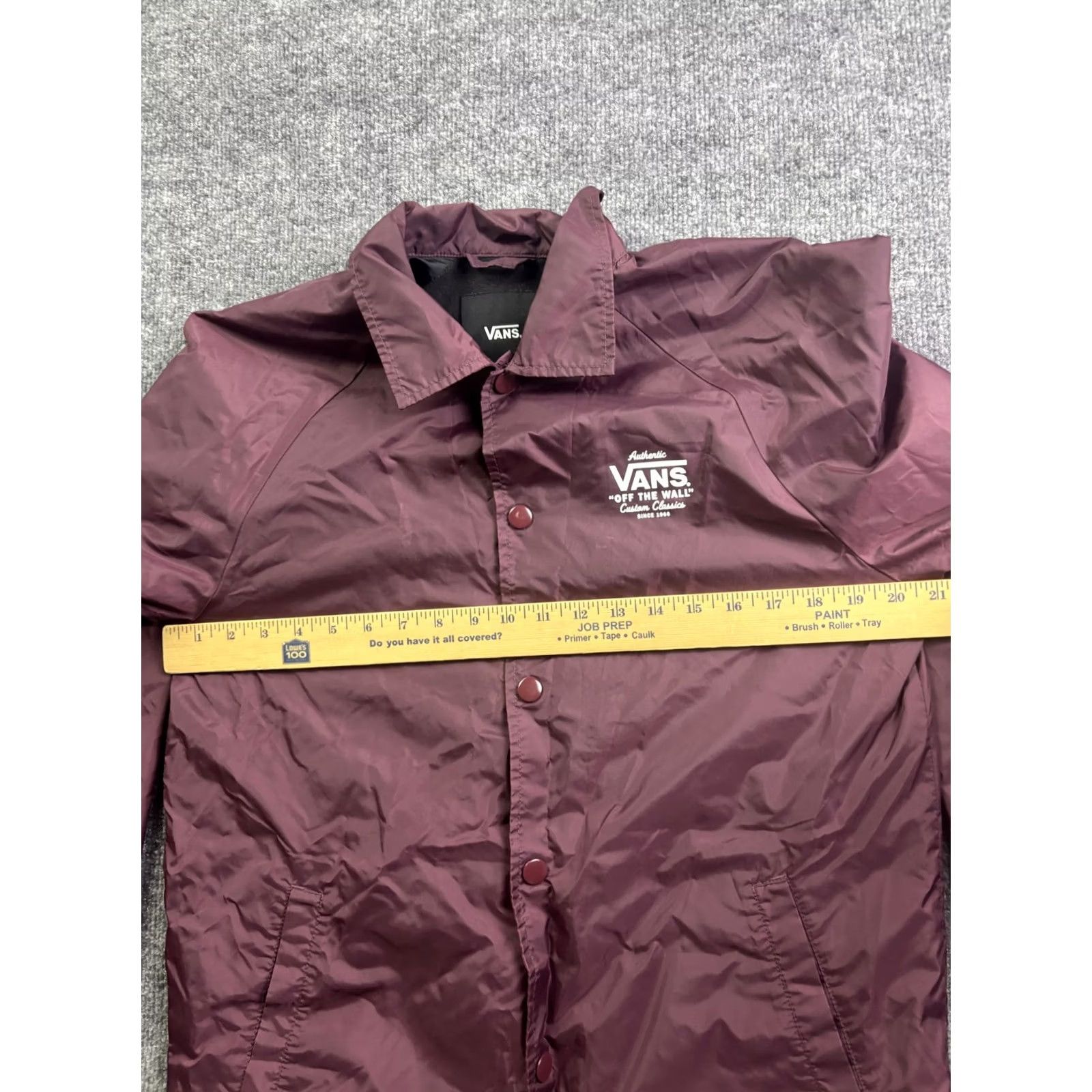 Vans Vans Jacket Mens Small Red Windbreaker Snap Front Lined Pockets Skateboarding Casual Fall Size US S / EU 44-46 / 1 - 3 Thumbnail