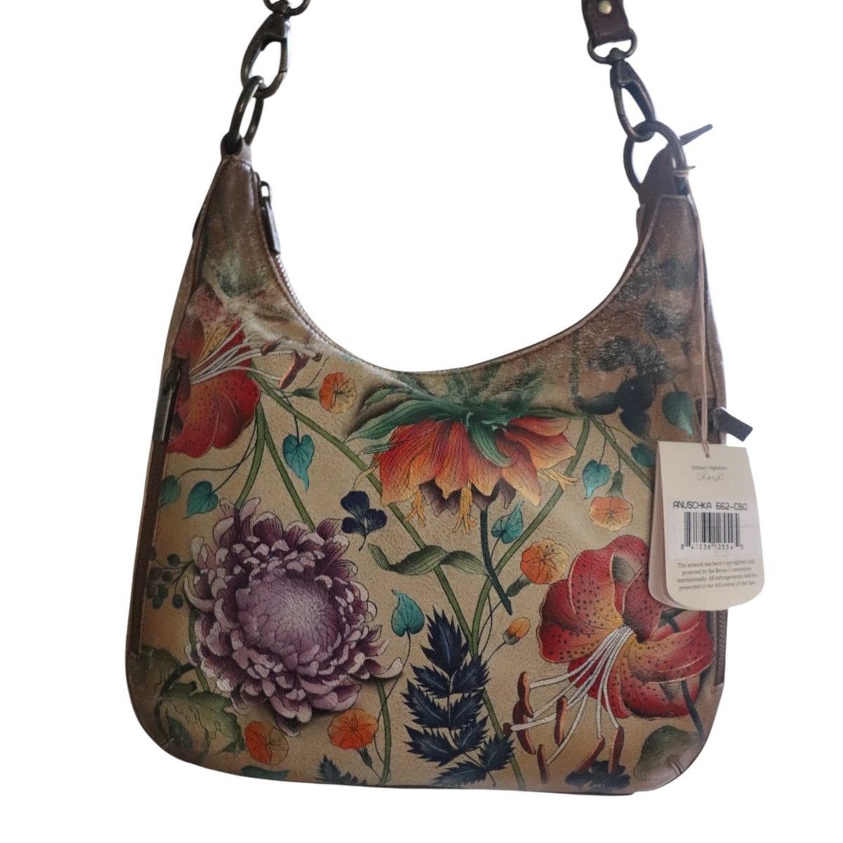 Designer NWT Anuschka Slim Hobo Bag Size ONE SIZE - 3 Thumbnail