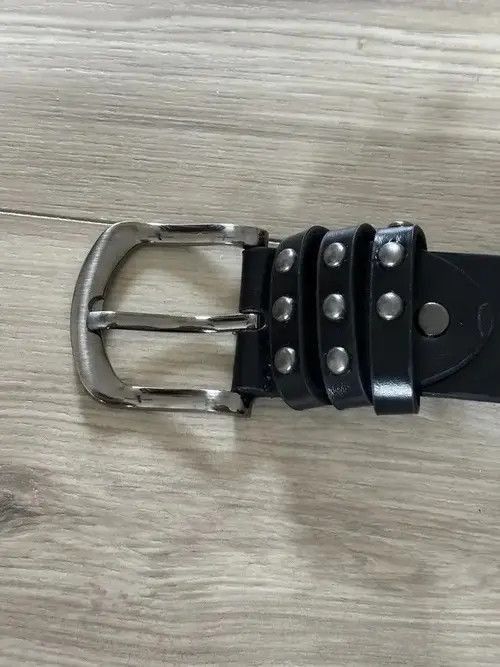 Japanese Brand Komuro x Ibuki H1 - Vintage Rock Studded Belt (black) Size 32 - 4 Thumbnail