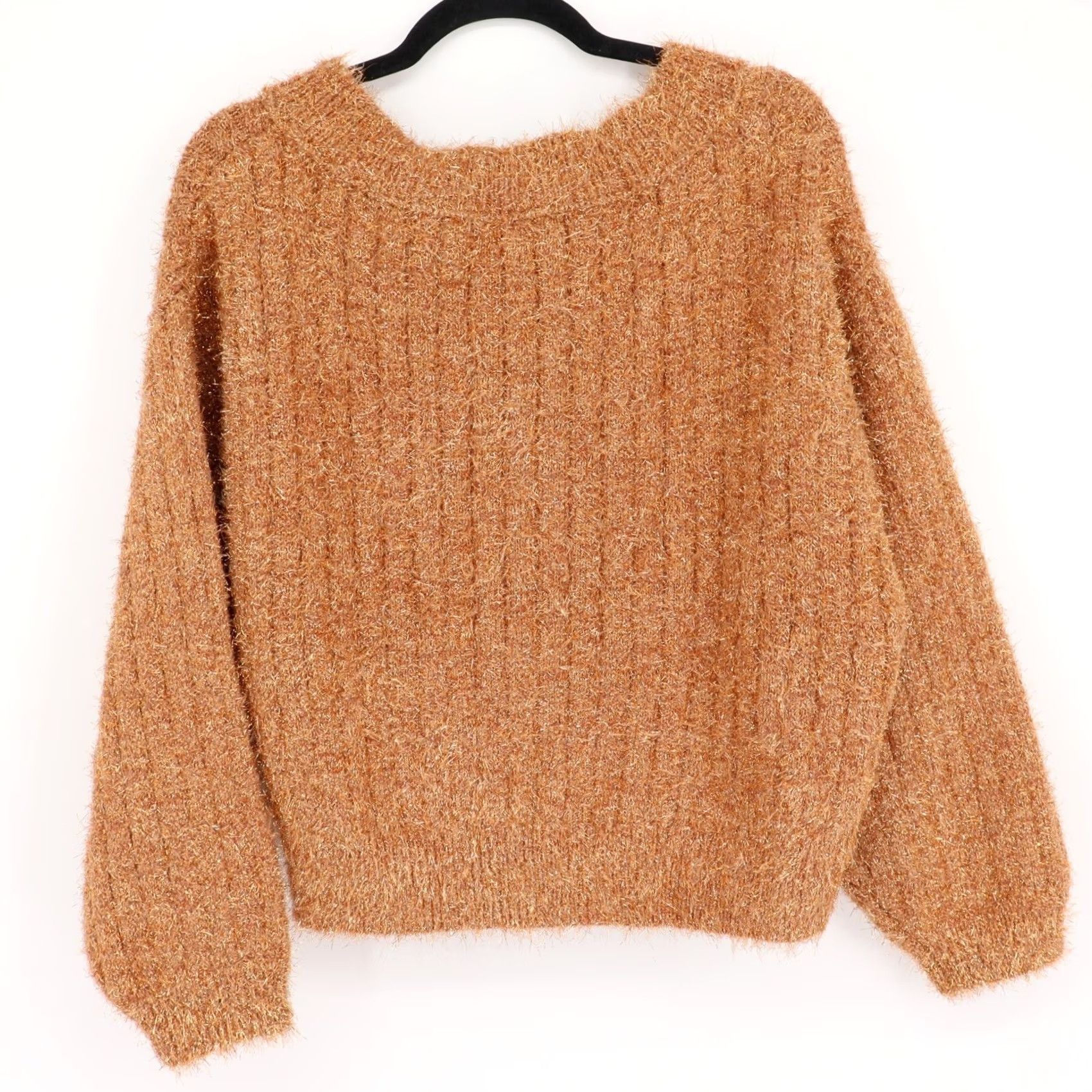 Anthropologie Anthropologie Cardigan Sweater Small Pink Metallic Blush Copper Cable Knit Round Neck Long Sleeve Button Front Holiday Party Casual Womens XS Size S / US 4 / IT 40 - 3 Thumbnail