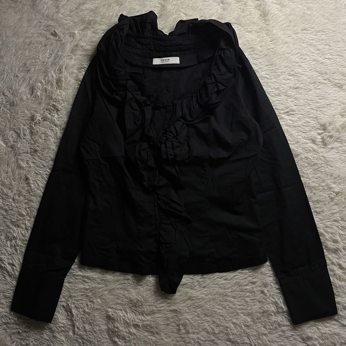 Prada Vintage Prada Ruffled Blazer Size S / US 4 / IT 40 - 1 Thumbnail