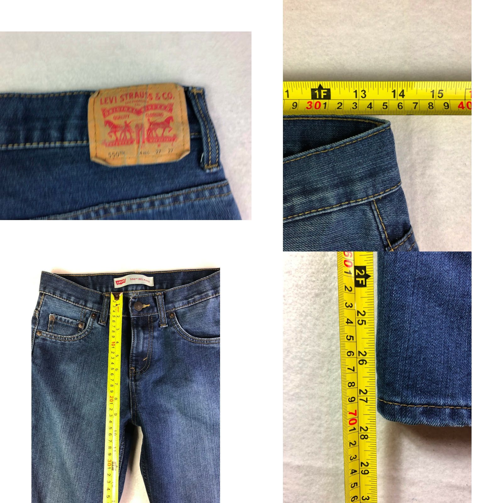 Levi's Levi's 550 Relaxed Straight Womens Size 14 Regular 28x27 Measured Blue Jeans Size 36" / US 14 / IT 50 - 8 Thumbnail