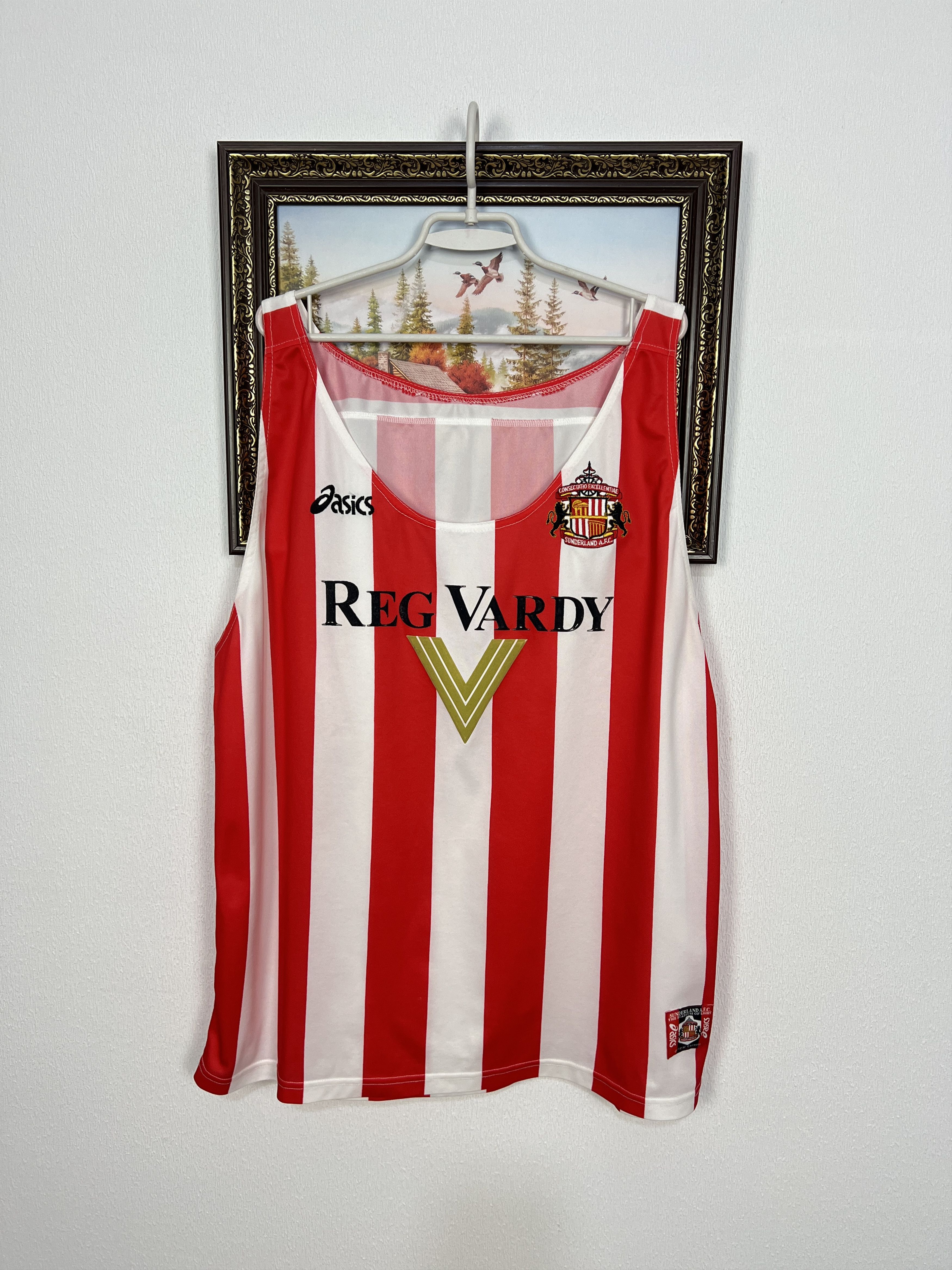 Asics Vintage ASICS Sunderland The Black Cats Football Shirt Size US XXL / EU 58 / 5 - 1 Thumbnail