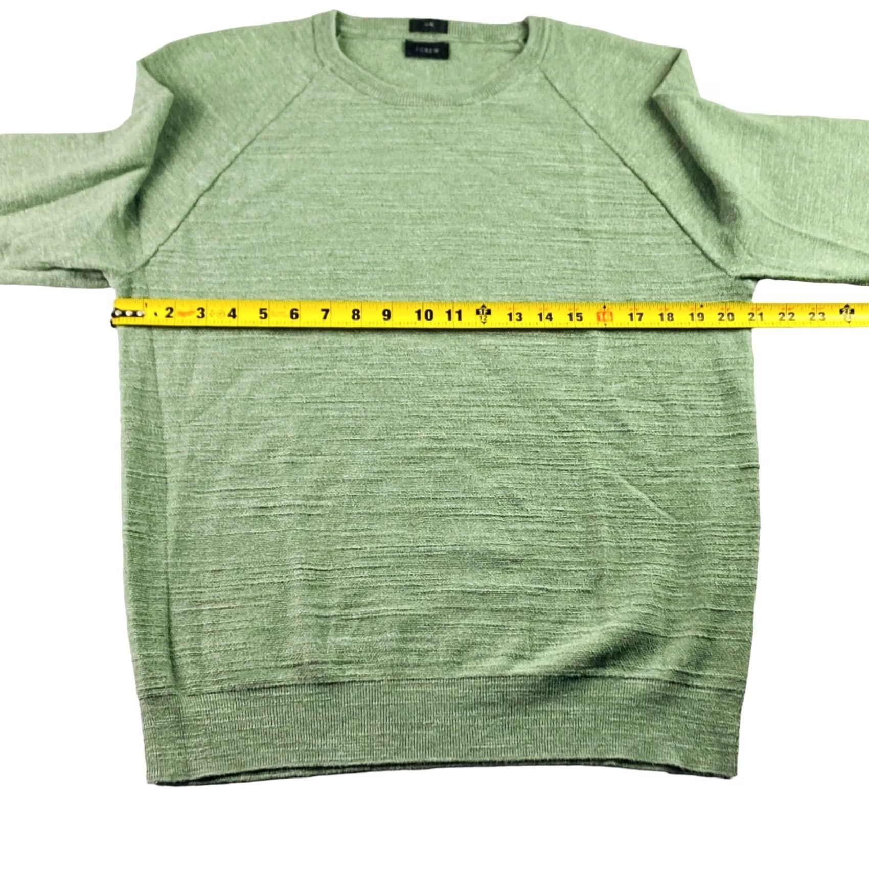 J.Crew J.CREW Men’s Slim Knit Crewneck Sweater Green L Pullover Cotton Shirt? Size US L / EU 52-54 / 3 - 6 Thumbnail