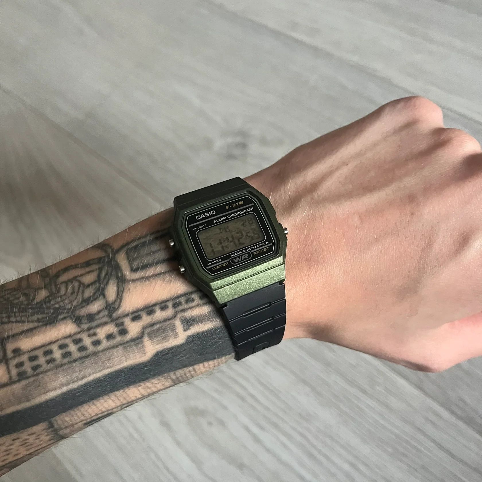Casio Casio F-91W “Forest Camo” Military Green Digital Watch Size ONE SIZE - 4 Thumbnail