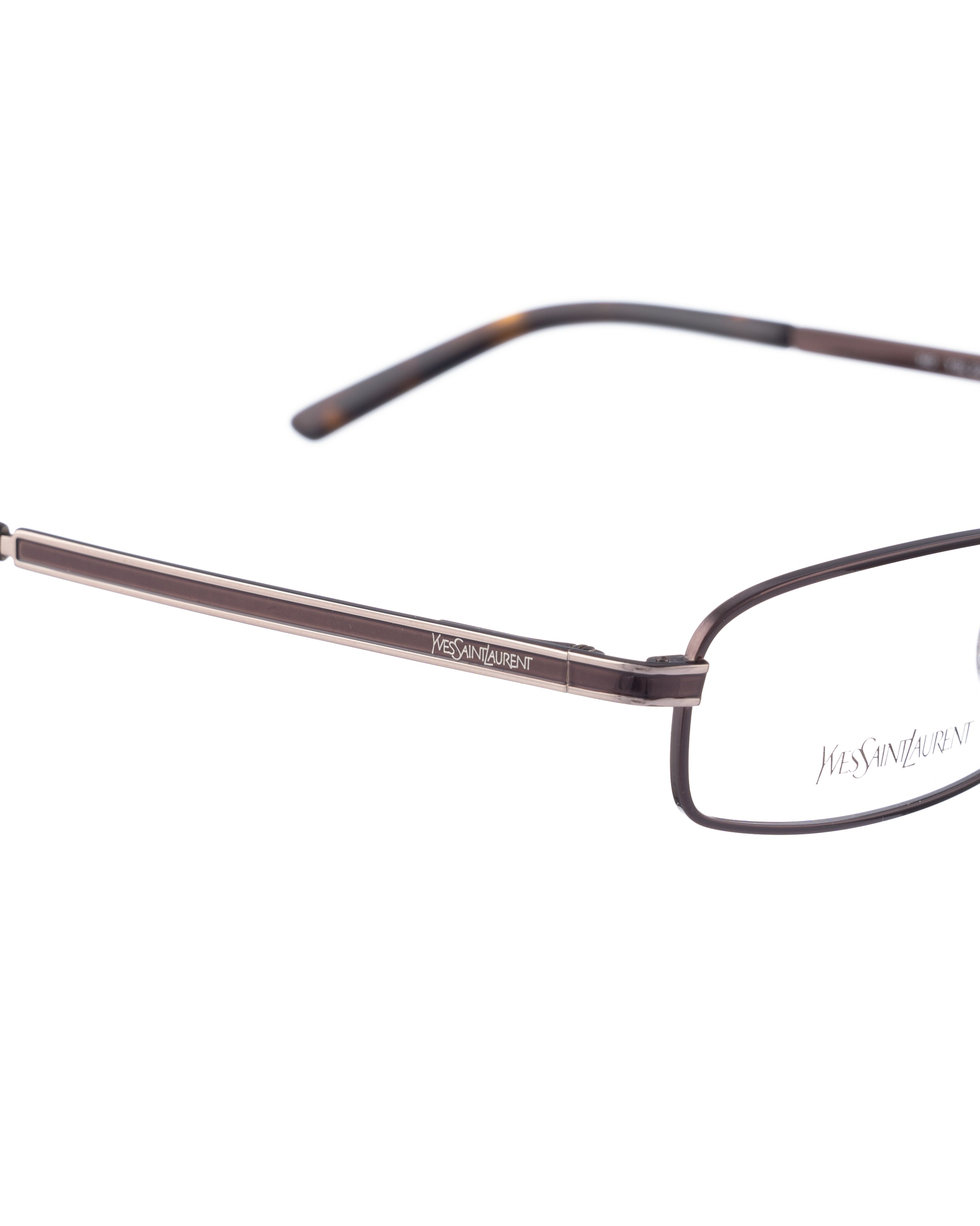 Yves Saint Laurent Yves Saint Laurent 00s Chocolate Havana Wire Glasses Size ONE SIZE - 3 Thumbnail