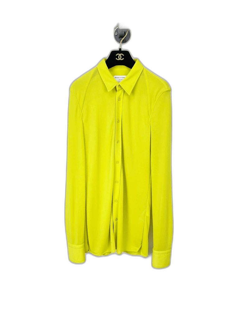 Bottega Veneta Bottega Veneta Bright Yellow Button-Up Shirt Size S / US 4 / IT 40 - 1 Thumbnail